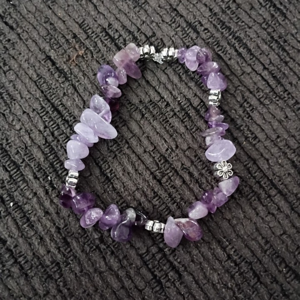 Homemade Bracelet Irregular Stretchy Crystals and Gemstones Chips Women Bracelet